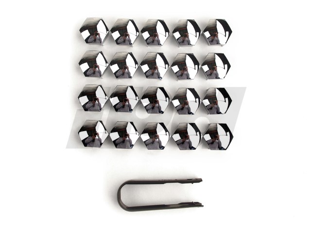 19mm CHROME Wheel Nut Covers with removal tool fits VOLVO ET 