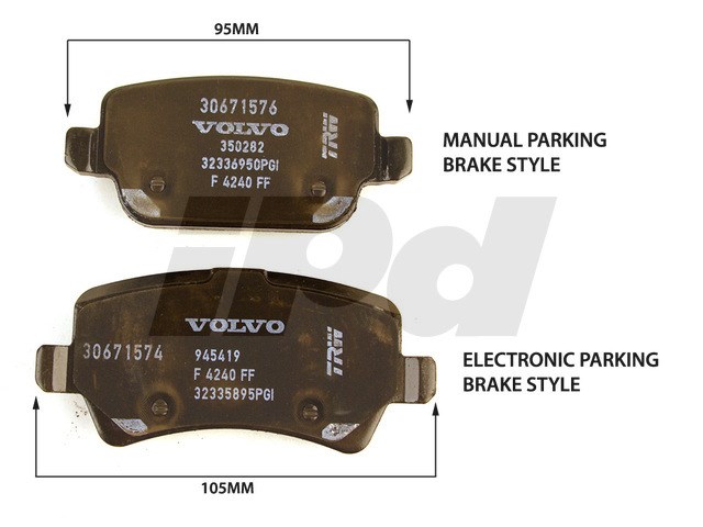 Fits Volvo V70 MK3 2.4 D Genuine OE Quality Apec Rear Disc Brake Pads Set